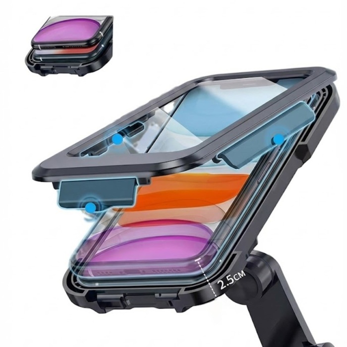 ® Yeni Ürün Motosiklet Bisiklet Su Geçirmez Manyetik Telefon Tutucu Gidon Navigasyon Kılıfı